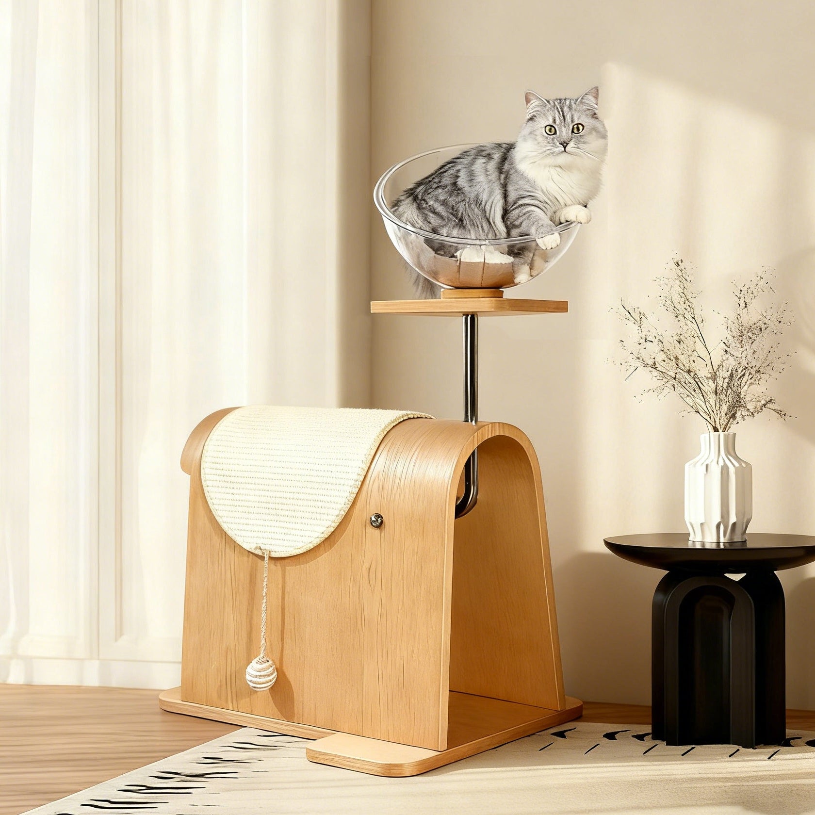 HOOMLET® Voro Cat Scratcher with Rotatable Bed