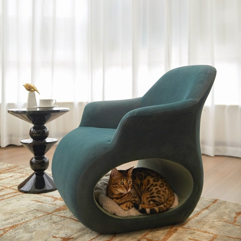 HOOMLET® Lumo Lounge Chair with Cat Tunnel