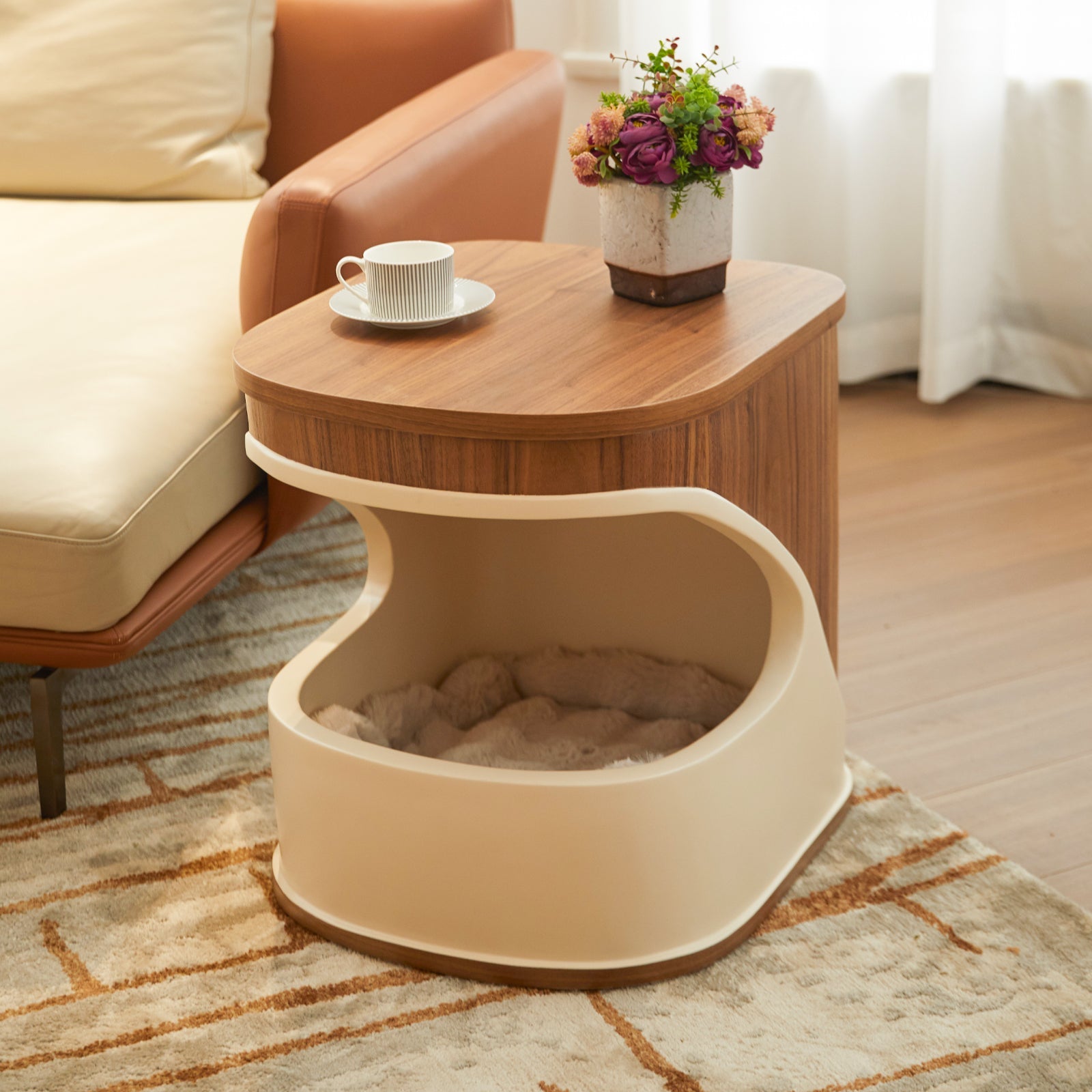 HOOMLET® Nuvy Side Table with Cat Bed