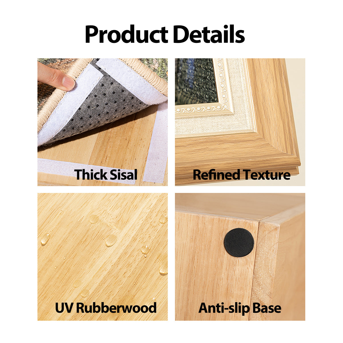 HOOMLET® Wooden Frame Sisal Cat Scratcher