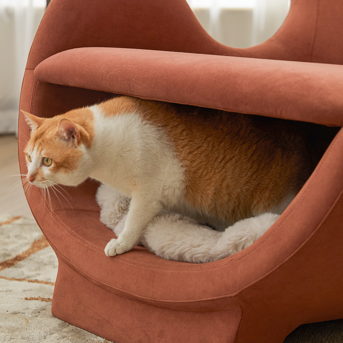 HOOMLET® Novi Lounge Chair with Cat Bed