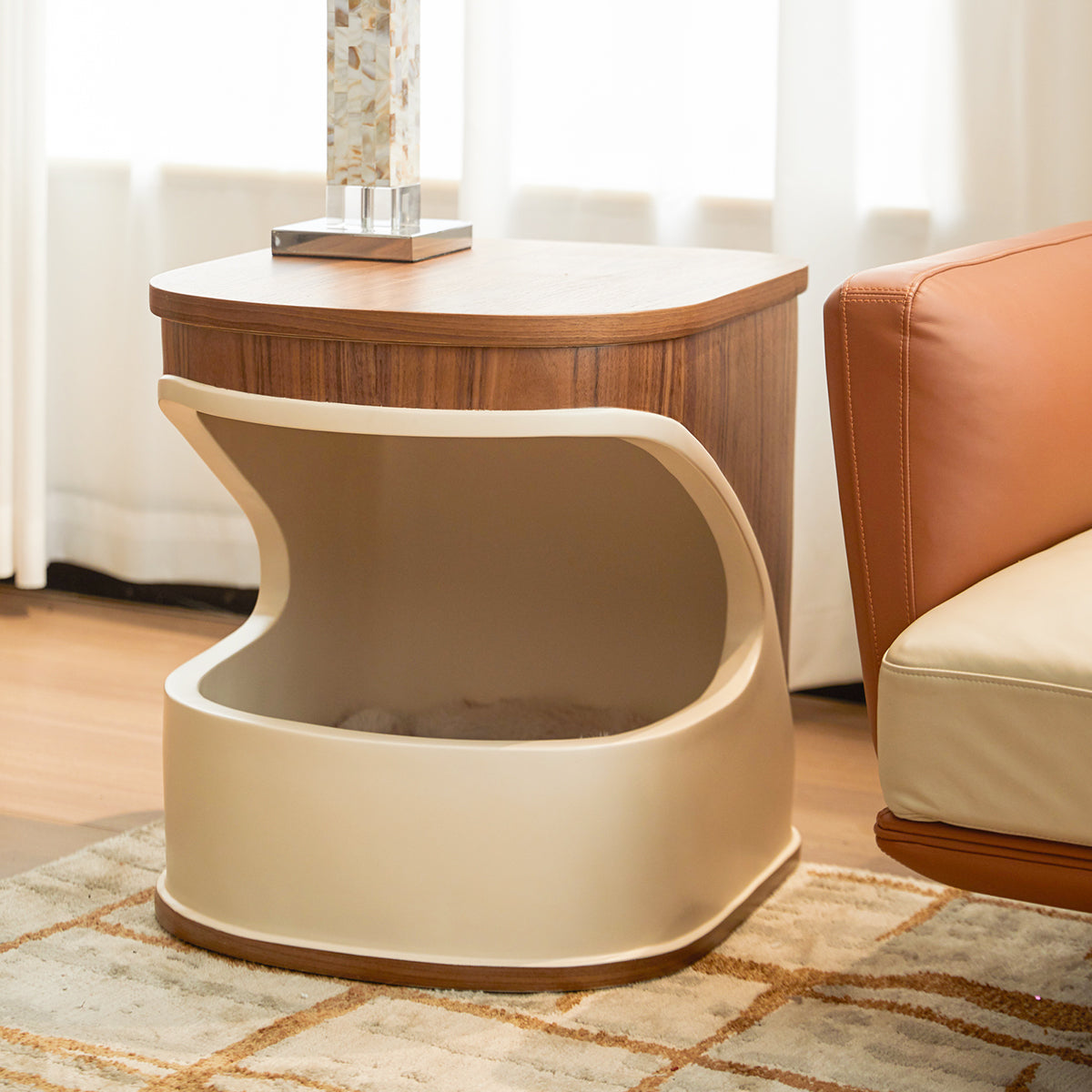HOOMLET® Nuvy Side Table with Cat Bed