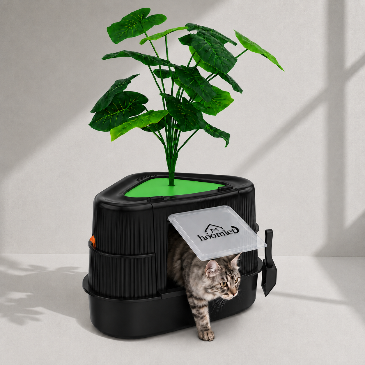 HOOMLET® Corner Planter Hidden Stainless Steel Litter Box