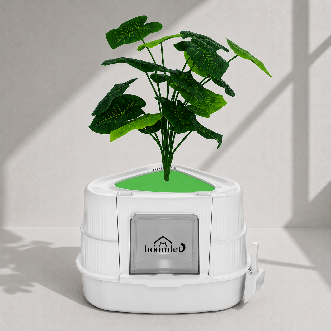 HOOMLET® Corner Planter Hidden Stainless Steel Litter Box