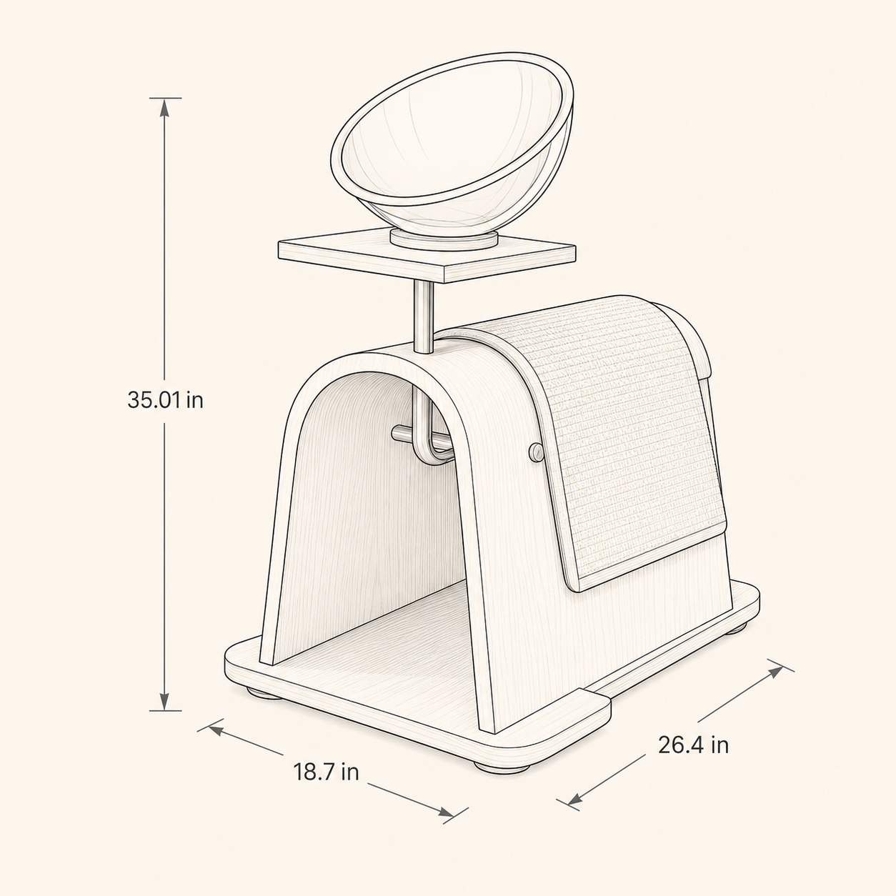 HOOMLET® Voro Rocking Horse Cat Side Table
