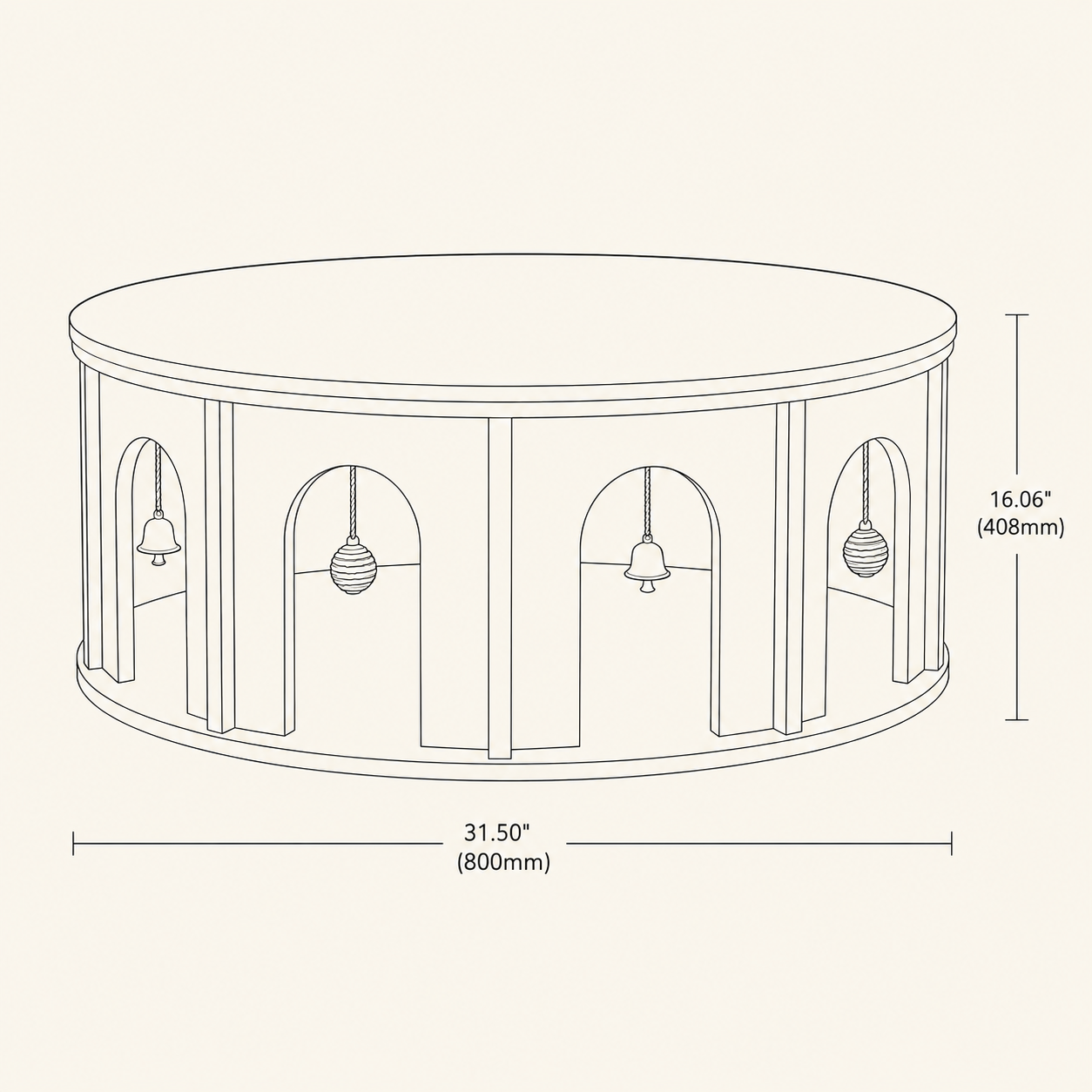 HOOMLET® Archway Cat Coffee Table